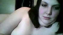 chubby exhibishionist girl masturbates on her webcam